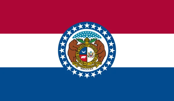 Прапор Штату Міссурі Належить Сполучених Штатів Америки — стокове фото