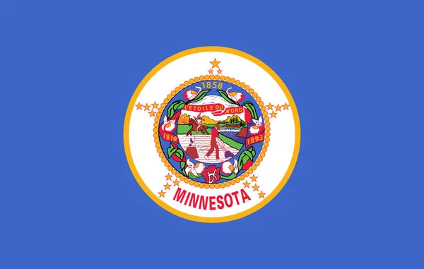 Bandera Del Estado Minnesota Perteneciente Los Estados Unidos América —  Fotos de Stock
