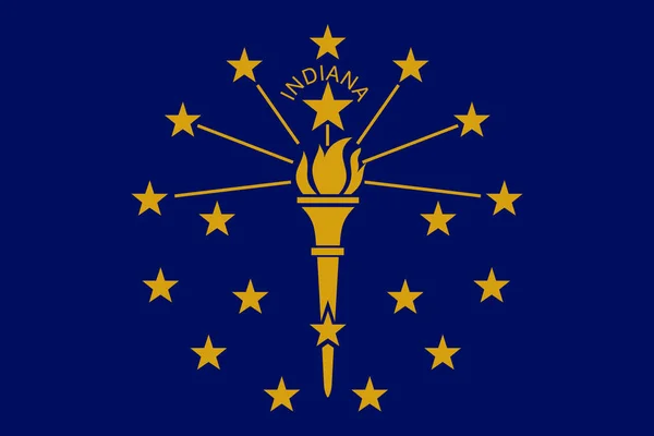 Bandera Del Estado Indiana Perteneciente Los Estados Unidos América —  Fotos de Stock