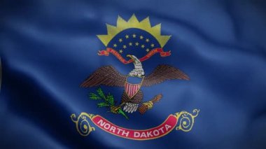 Kuzey Dakota eyaletinin bayrağı. Amerika Birleşik Devletleri