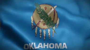 Oklahoma eyaletinin bayrağı. Amerika Birleşik Devletleri