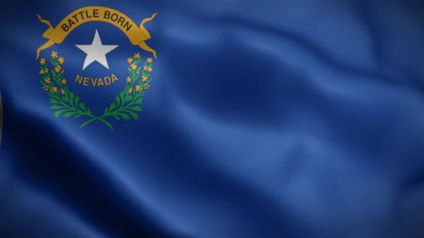 Vlajka Státu Nevada Spojené Státy Americké — Stock video