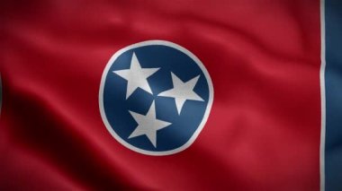 Tennessee eyaletinin bayrağı. Amerika Birleşik Devletleri