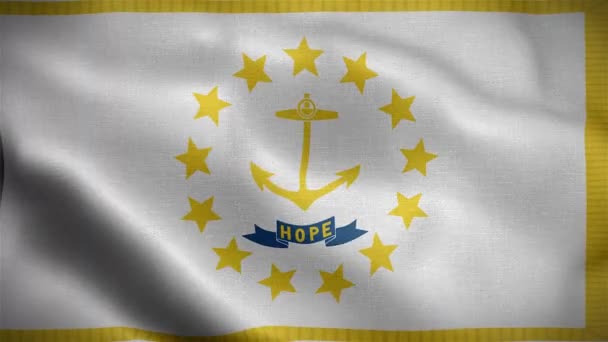 Bandiera Dello Stato Rhode Island Stati Uniti America — Video Stock