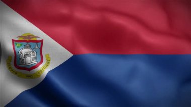 Sint Maarten Ülke Animasyon 4k Bayrağı
