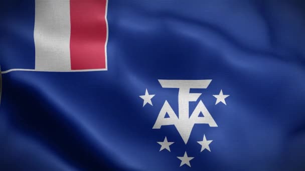 Flag French Southern Territories France Animation — Video Stock