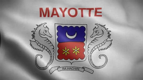 Flagga Mayotte Land Nation Animation — Stockvideo