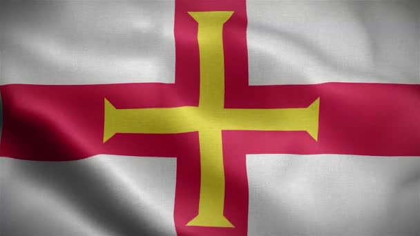 Флаг Guernsey Country Nation Animation — стоковое видео