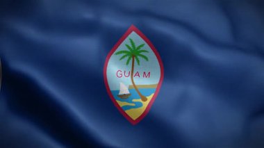 flag of Guam animation 4k