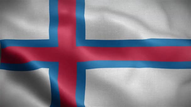 Flag Faroe Islands Animation — Vídeos de Stock