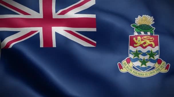 Flag Cayman Island Nation Country Animation — Vídeo de stock