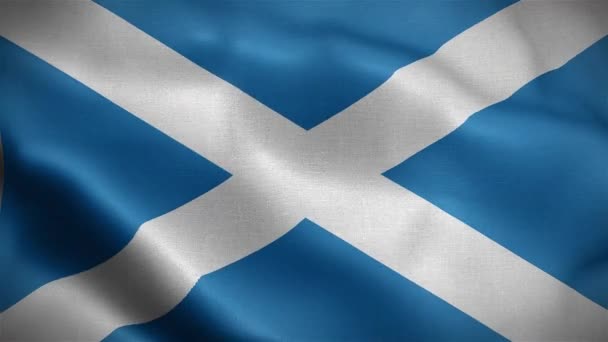 Прапор Шотландії Анімація — стокове відео
