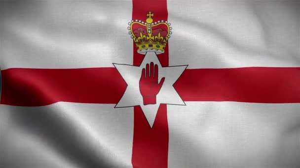 Прапор Північної Ірландії Анімація — стокове відео