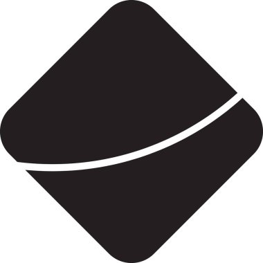 Moda ve arka planda izole edilmiş minimal biçimdeki soyut kare logo illüstrasyonu