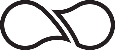 Arka planda izole edilmiş modaya uygun ve minimal biçimde soyut çakışan daire logosu resimlemesi