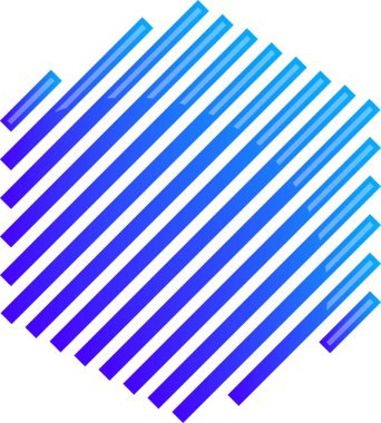 Arkaplanda izole edilmiş modaya uygun ve minimal tarzda soyut altıgen çizgi logosu çizimi