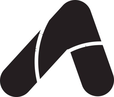 Arkaplanda izole edilmiş modaya uygun ve minimal biçimdeki bir logo illüstrasyonu