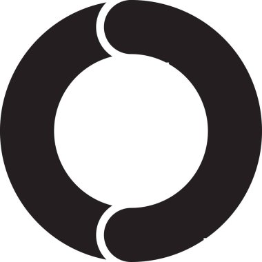 Arkaplanda izole edilmiş modaya uygun ve minimal biçimdeki O logosu illüstrasyonu