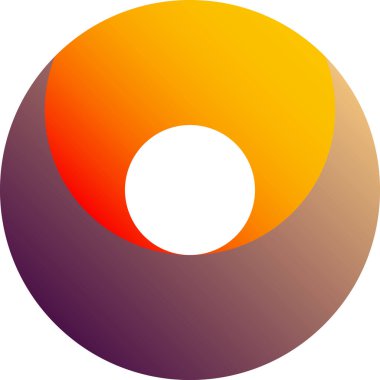 Arkaplanda izole edilmiş modaya uygun ve minimal biçimdeki O logosu illüstrasyonu