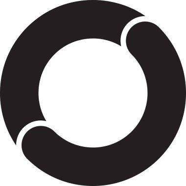 Arkaplanda izole edilmiş modaya uygun ve minimal biçimdeki O logosu illüstrasyonu