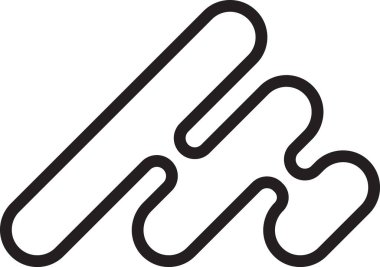 Moda ve arka planda izole edilmiş asgari tarzda soyut dağ logosu illüstrasyonu