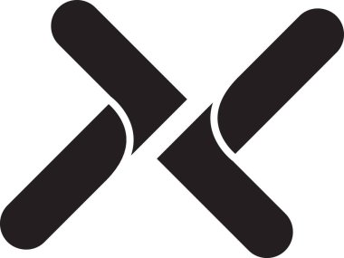 Moda ve arka planda izole edilmiş minimal şekilde soyut bağlantı logosu illüstrasyonuName