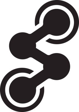 Arka planda soyut nokta ve bağlantı logosu resimlemesi izole edilmiş modayı ve minimal biçimi