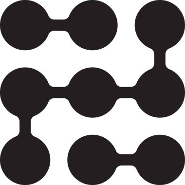 Arka planda soyut nokta ve bağlantı logosu resimlemesi izole edilmiş modayı ve minimal biçimi