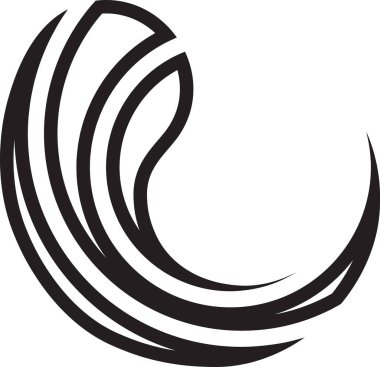 Moda ve arka planda izole edilmiş minimal biçimdeki soyut su damlası logosu illüstrasyonu