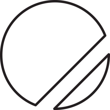 Arka planda izole edilmiş modaya uygun ve minimal biçimde soyut çember ve çizgi logo illüstrasyonu