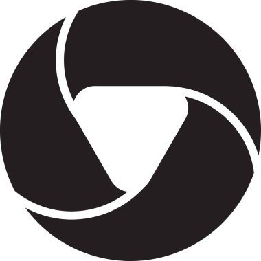 Moda ve arka planda izole edilmiş asgari stilde delikleri olan soyut çember logosu