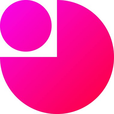 Moda ve arka planda izole edilmiş asgari stilde delikleri olan soyut çember logosu