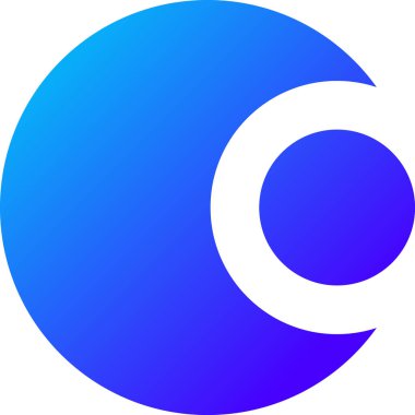 Moda ve arka planda izole edilmiş asgari stilde delikleri olan soyut çember logosu