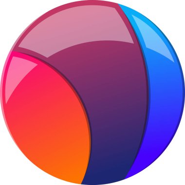 Arka planda izole edilmiş modaya uygun ve minimal biçimde soyut çakışan daire logosu resimlemesi