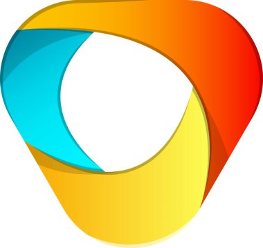 Arka planda soyut üçgen ve çember logosu modayı ve en düşük biçimi izole eder