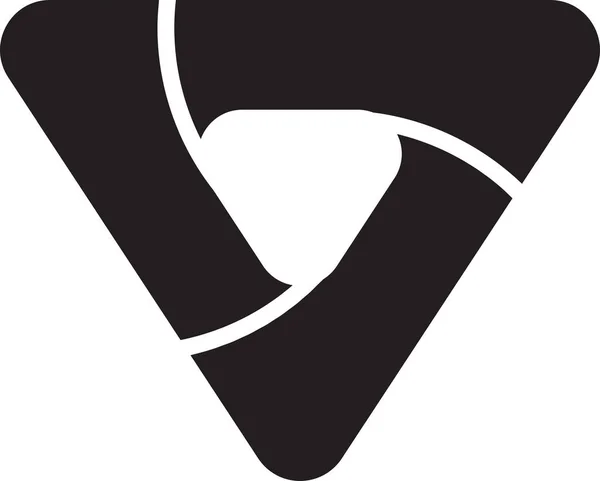 Logo Triangle Abstrait Dans Style Tendance Minimal Isolé Sur Fond — Image vectorielle
