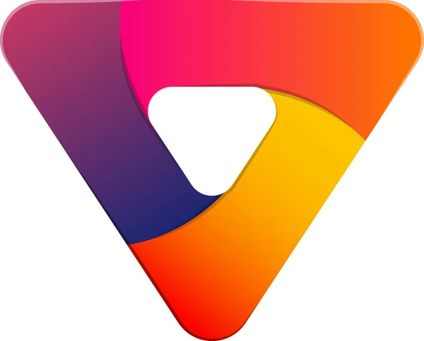 Logotipo Triángulo Abstracto Estilo Moderno Minimalista Aislado Sobre Fondo — Archivo Imágenes Vectoriales