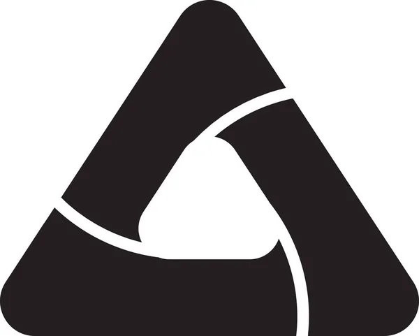 Abstrait Triangle Logo Bouton Lecture Dans Style Tendance Minimal Isolé — Image vectorielle