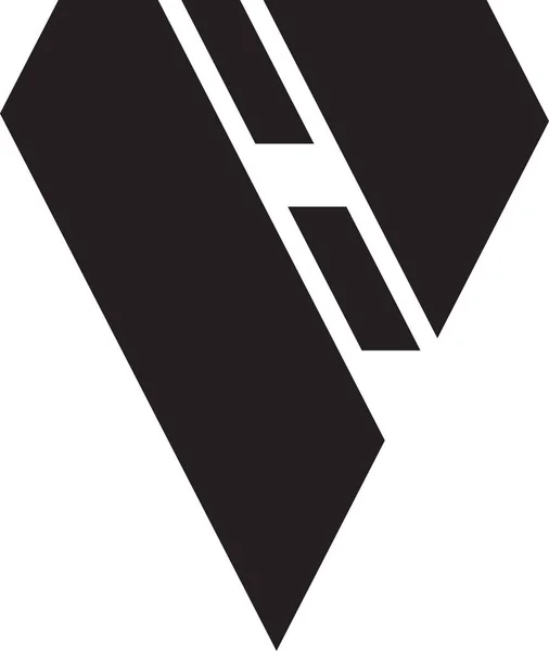 Logo Triangle Abstrait Dans Style Tendance Minimal Isolé Sur Fond — Image vectorielle