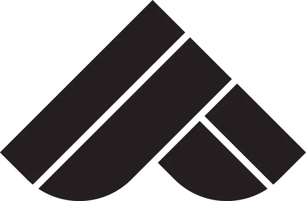 Логотип Абстрактного Треугольника Тривиальном Минималистичном Стиле Изолирован Заднем Плане — стоковый вектор
