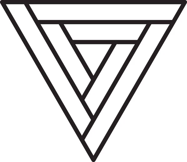 背景に孤立したトレンディーでミニマルなスタイルで抽象的な三角形のロゴ — ストックベクタ