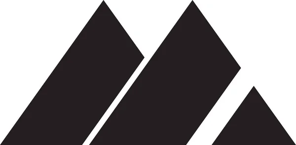 Абстрактная Иллюстрация Логотипа Горы Модном Минимальном Стиле Заднем Плане — стоковый вектор