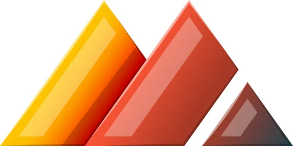 Absztrakt Háromszög Hegyi Logó Illusztráció Trendi Minimális Stílus Elszigetelt Háttér — Stock Vector