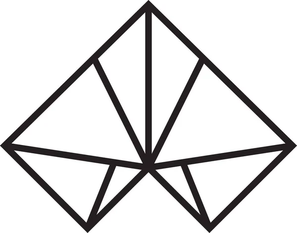 Abstrato Asa Triângulo Logotipo Ilustração Moda Estilo Mínimo Isolado Fundo —  Vetores de Stock