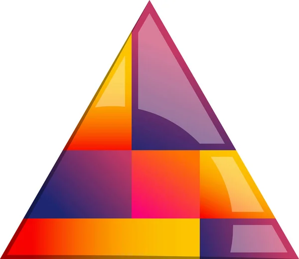 Abstrakcyjny Trójkąt Piramidy Ilustracja Logo Modnym Minimalnym Stylu Izolowane Tle — Wektor stockowy