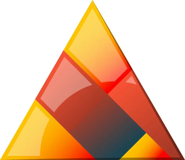 Abstrakcyjny Trójkąt Piramidy Ilustracja Logo Modnym Minimalnym Stylu Izolowane Tle — Wektor stockowy