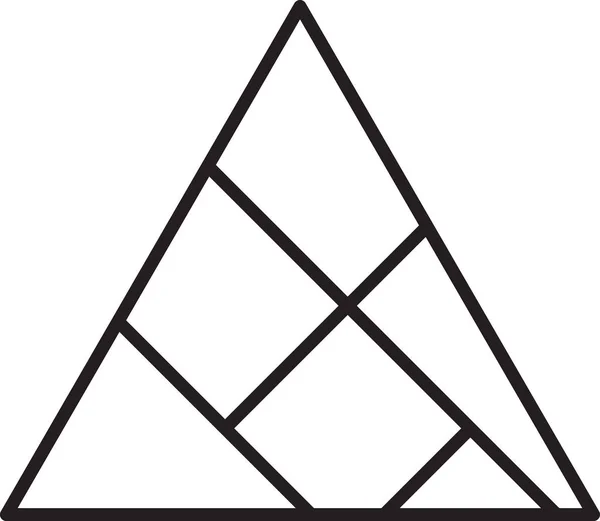 Abstraktní Pyramida Trojúhelník Logo Ilustrace Módním Minimálním Stylu Izolované Pozadí — Stockový vektor