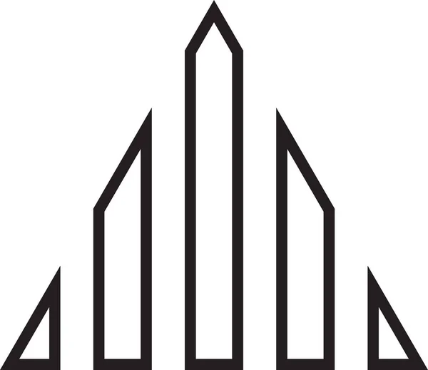 Abstrakcyjny Trójkąt Górski Logo Ilustracja Modnym Minimalnym Stylu Izolowane Tle — Wektor stockowy