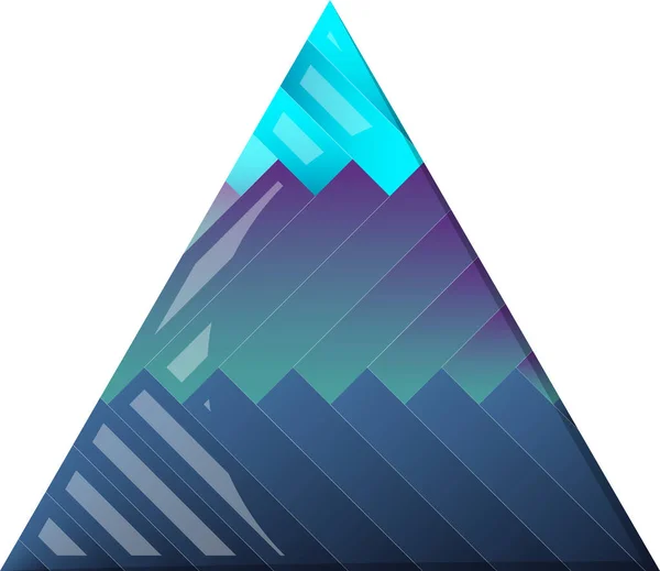 Ilustración Abstracta Del Logotipo Del Triángulo Pirámide Estilo Moderno Mínimo — Vector de stock