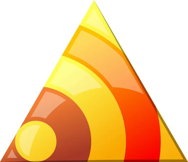 Абстрактная Иллюстрация Логотипа Пирамиды Модном Минимальном Стиле Фоне — стоковый вектор